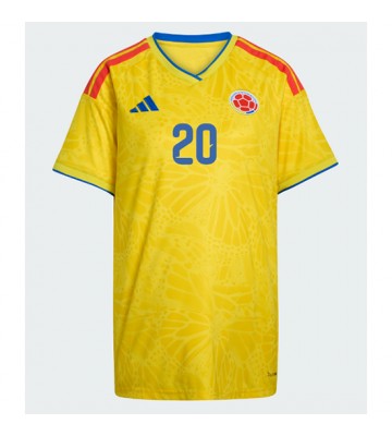 Colombia Juan Fernando Quintero #20 Hjemmebanetrøje Dame VM 2026 Kortærmet